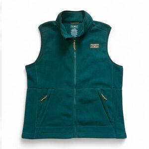 L.L.Bean Men’s Mountain Classic Fleece Full Zip Green Vest Size Large Regular